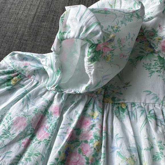 Janie and Jack, Floral Puff Sleeve Top with Matching Headband - Picture 6 of 7